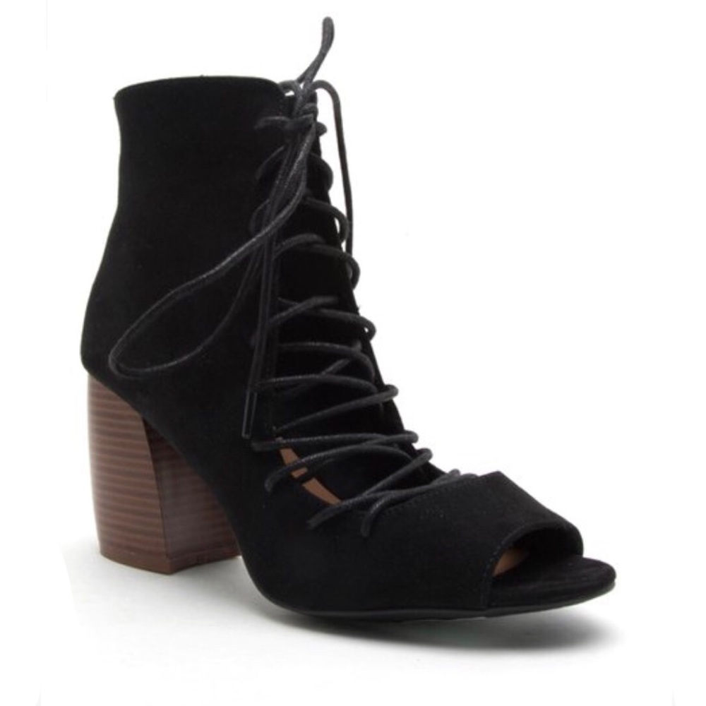 Black Lace-Up Bootie - Picture 4 of 5